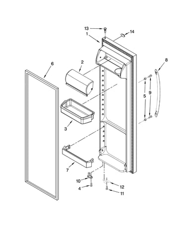 Refrigerator door parts