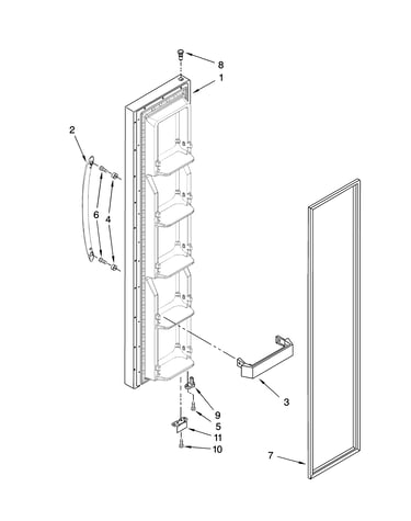 Freezer door parts