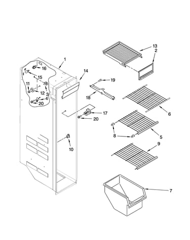Freezer liner parts