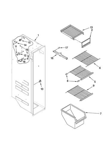 Freezer liner parts