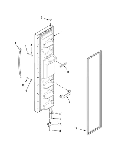 Freezer door parts