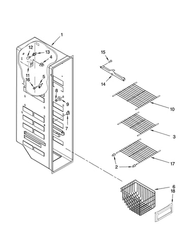 Freezer liner parts