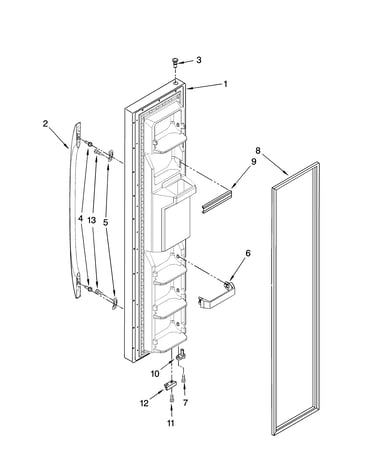Freezer door parts