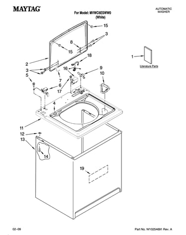 Top and cabinet parts