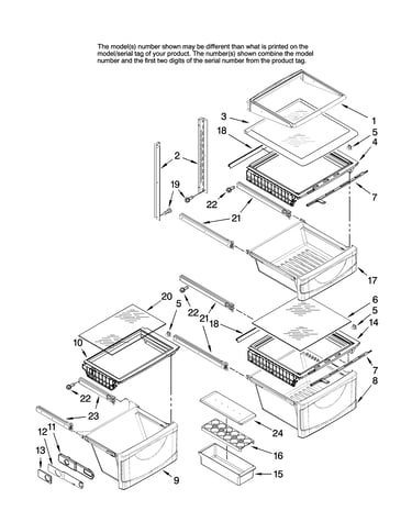 Refrigerator shelf parts