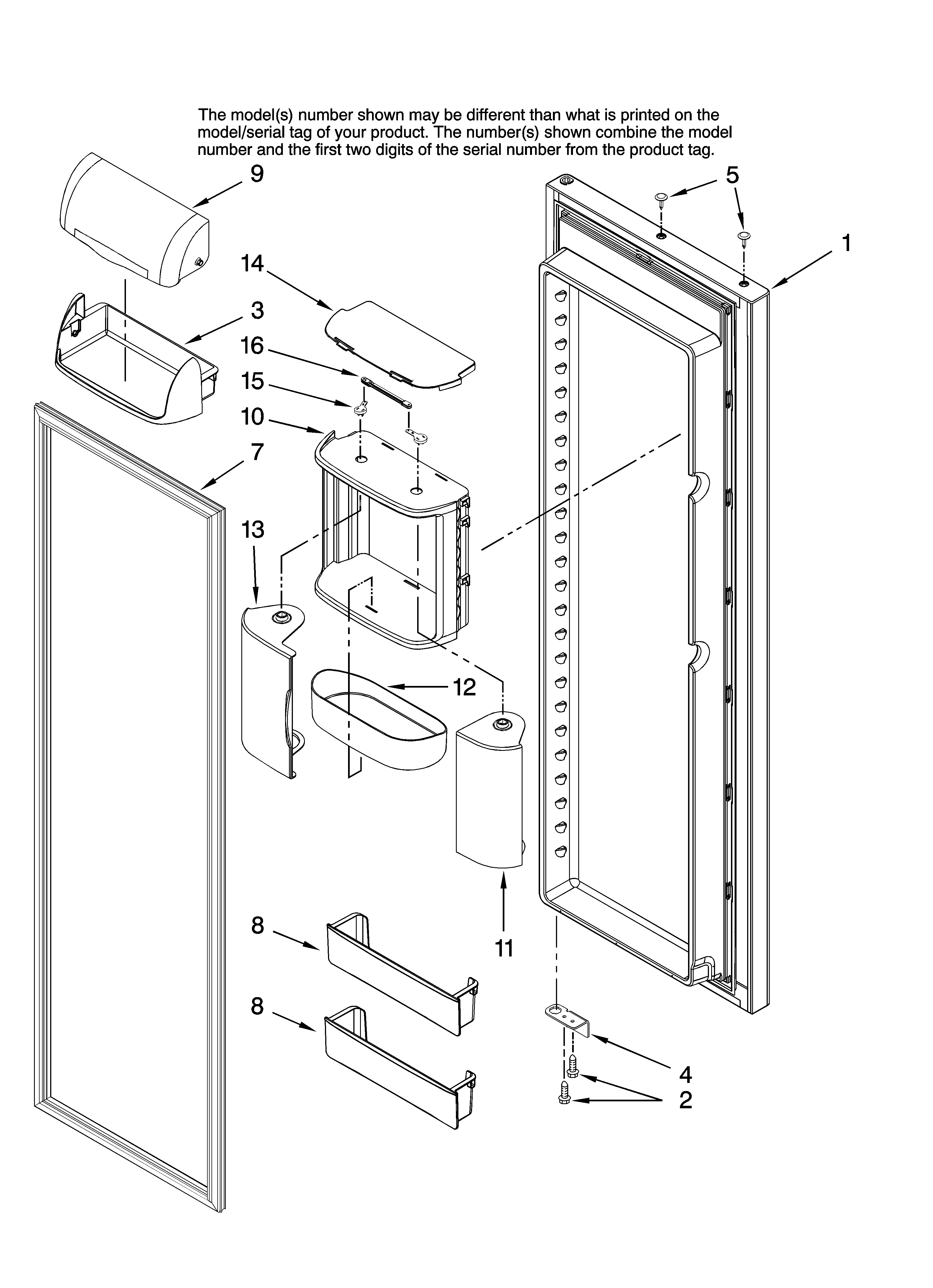 Refrigerator door parts
