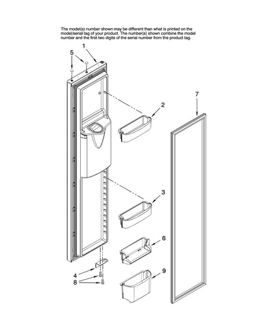 Freezer door parts