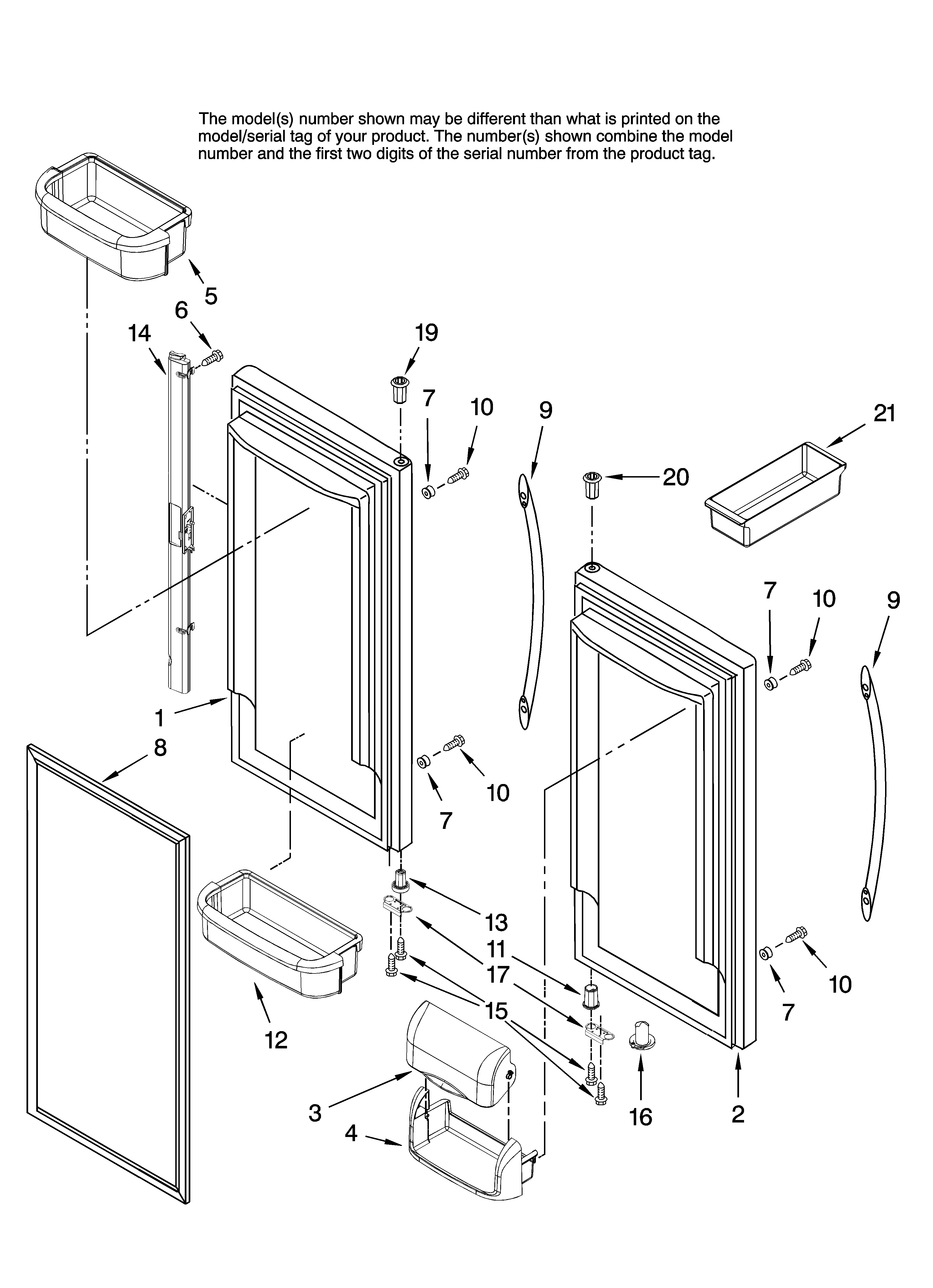 REFRIGERATOR DOOR PARTS