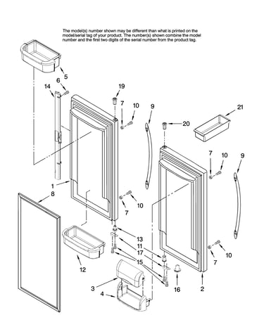 Refrigerator door parts
