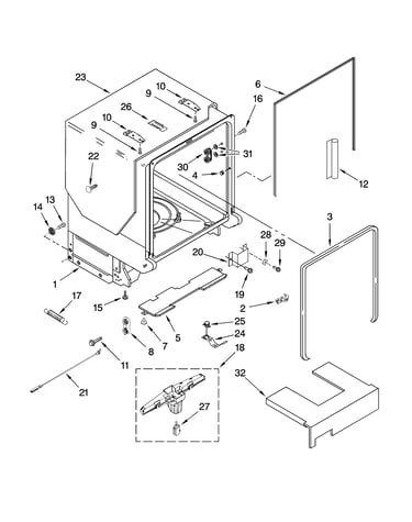 Tub and frame parts