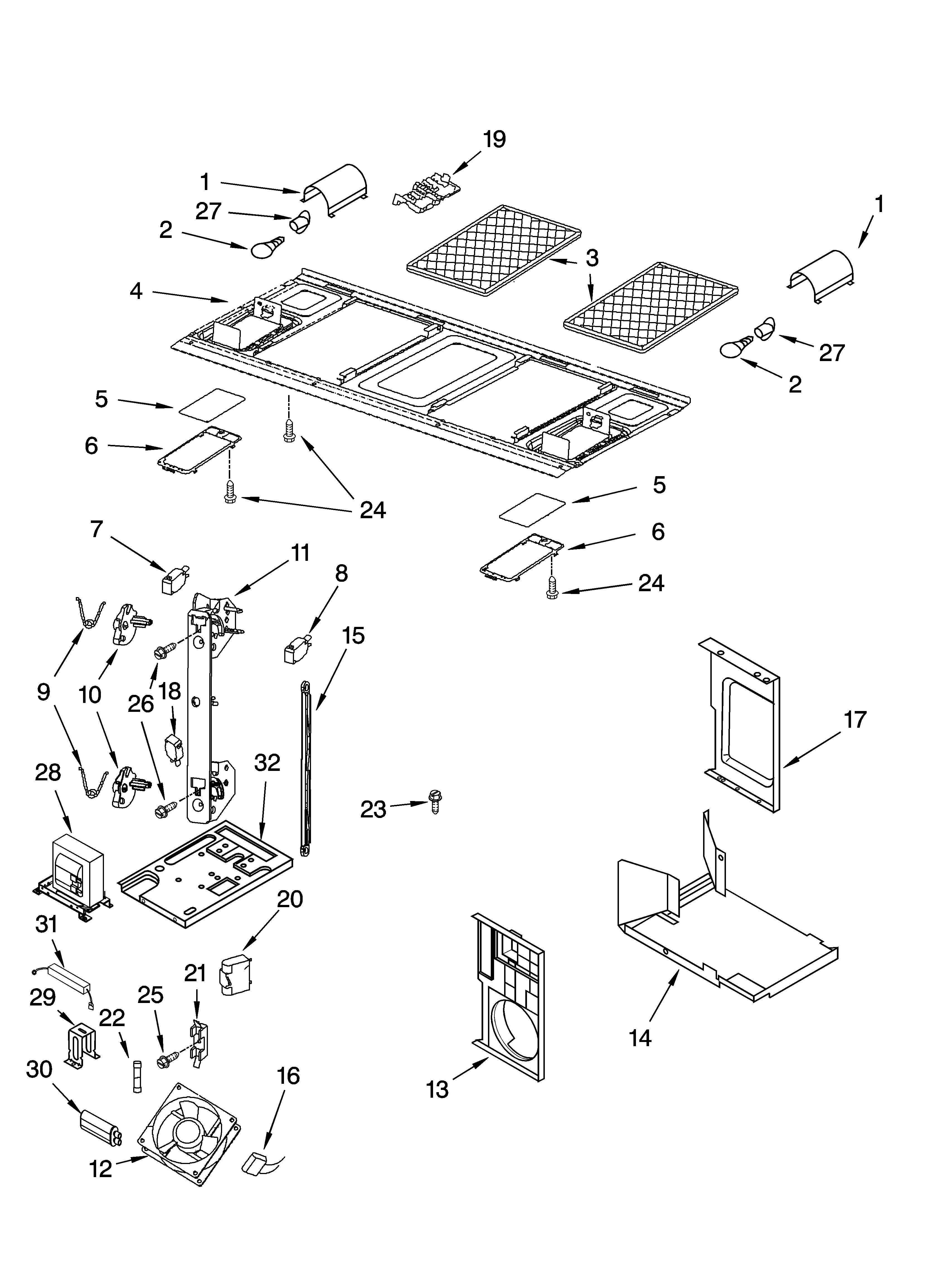 Interior and ventilation parts