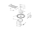 Whirlpool MH3184XPY5 magnetron and turntable parts diagram