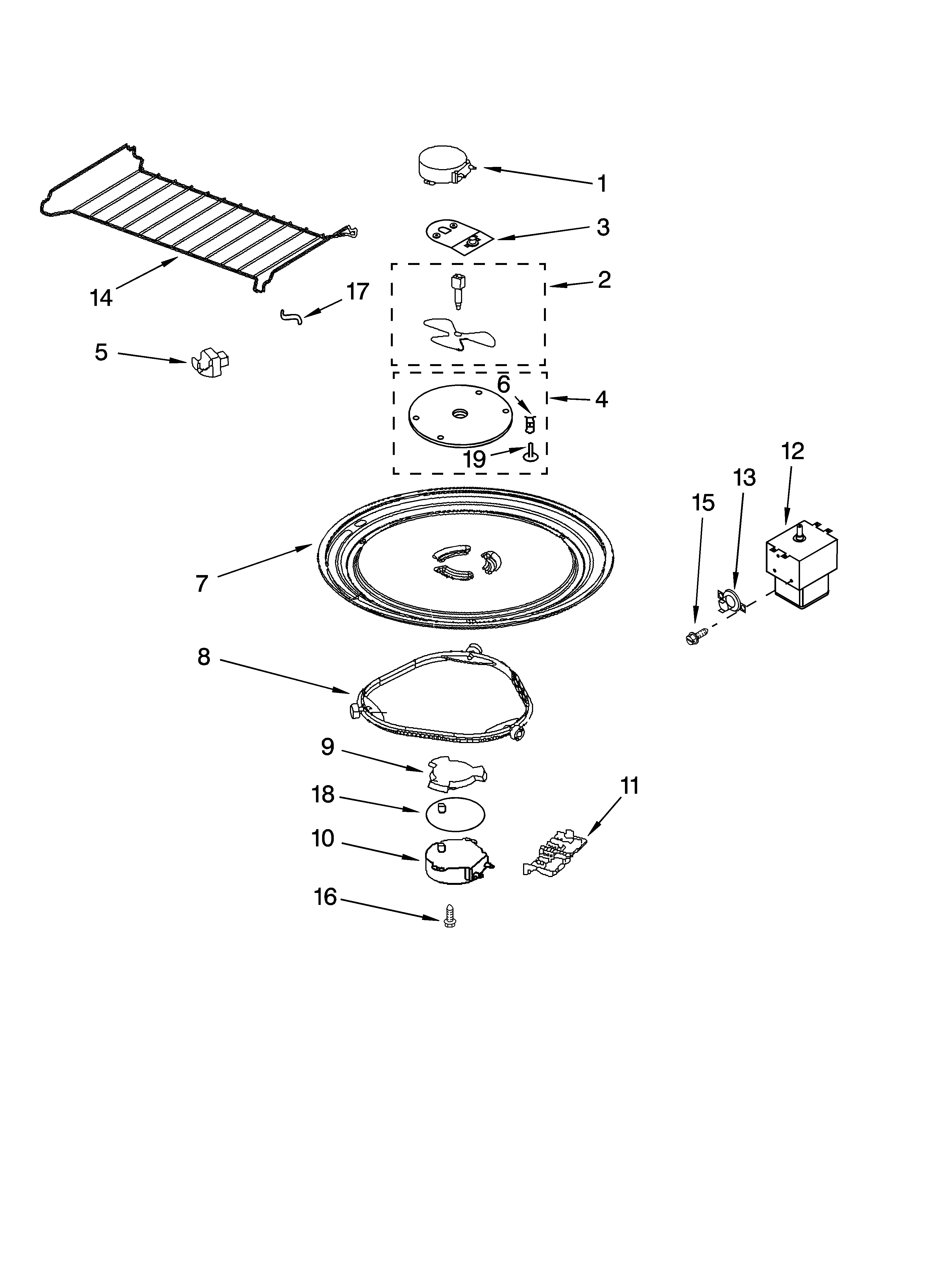 Magnetron and turntable parts