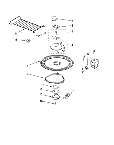Magnetron and turntable parts