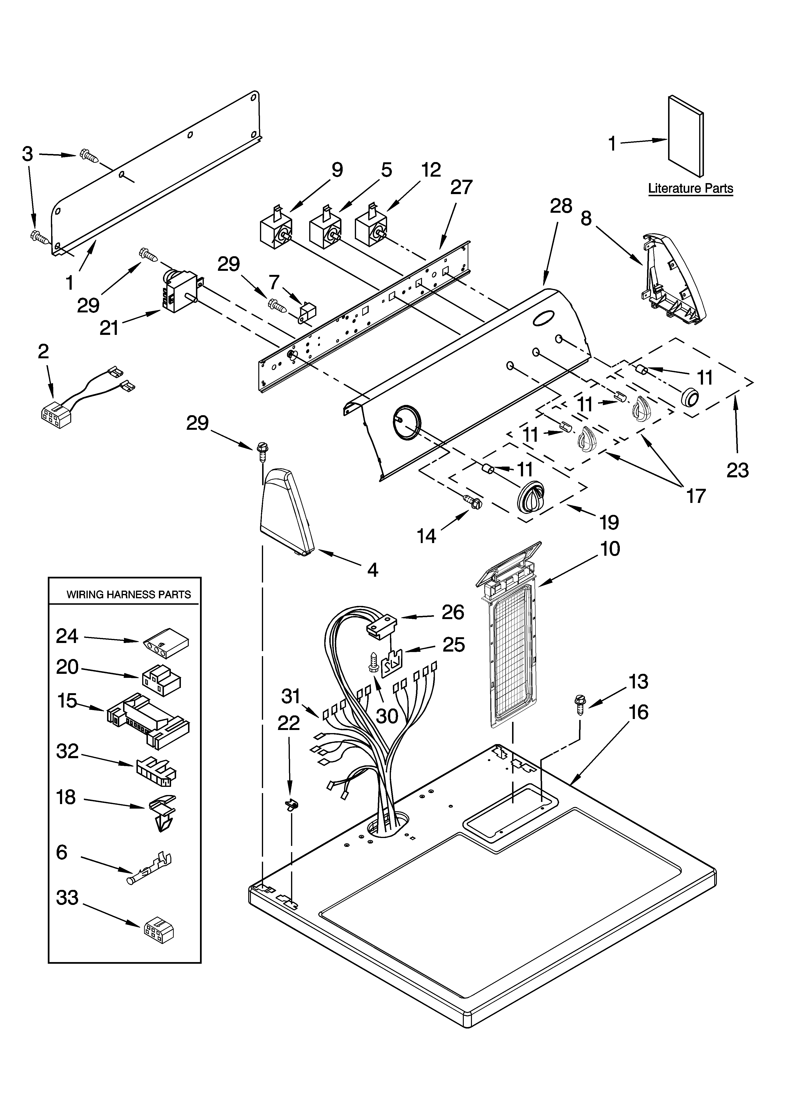Top and console parts