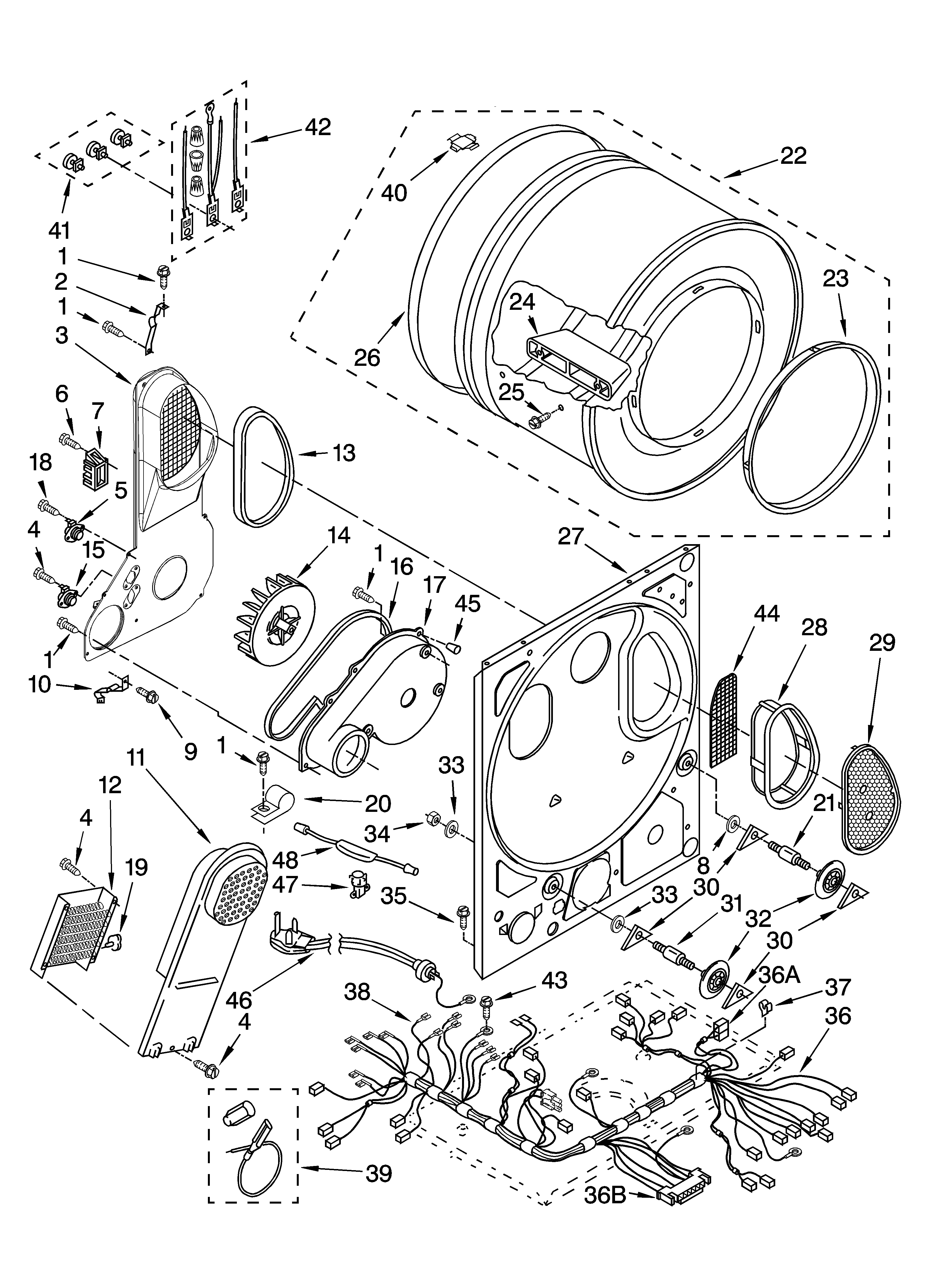 Dryer bulkhead parts