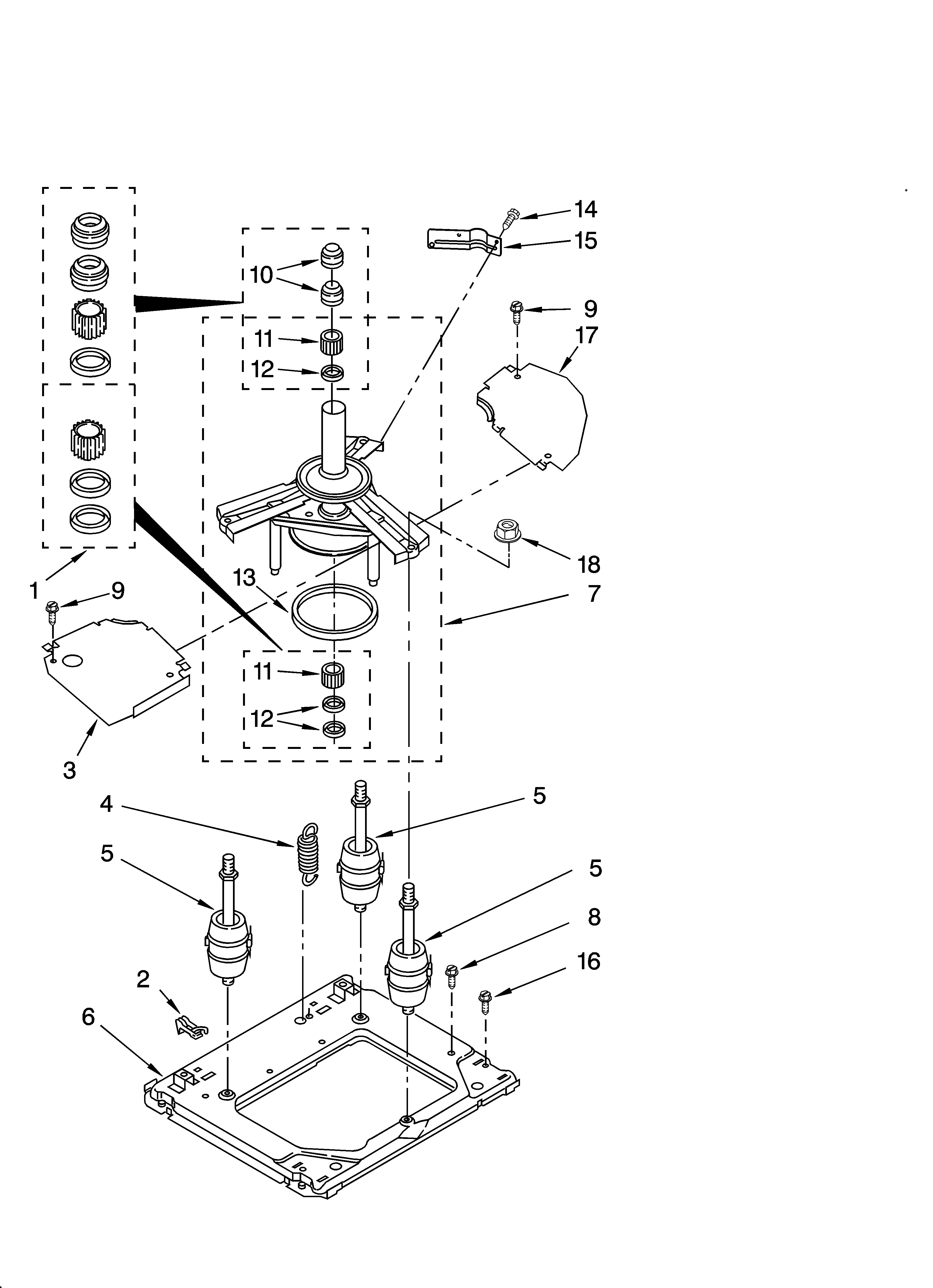 Machine base parts