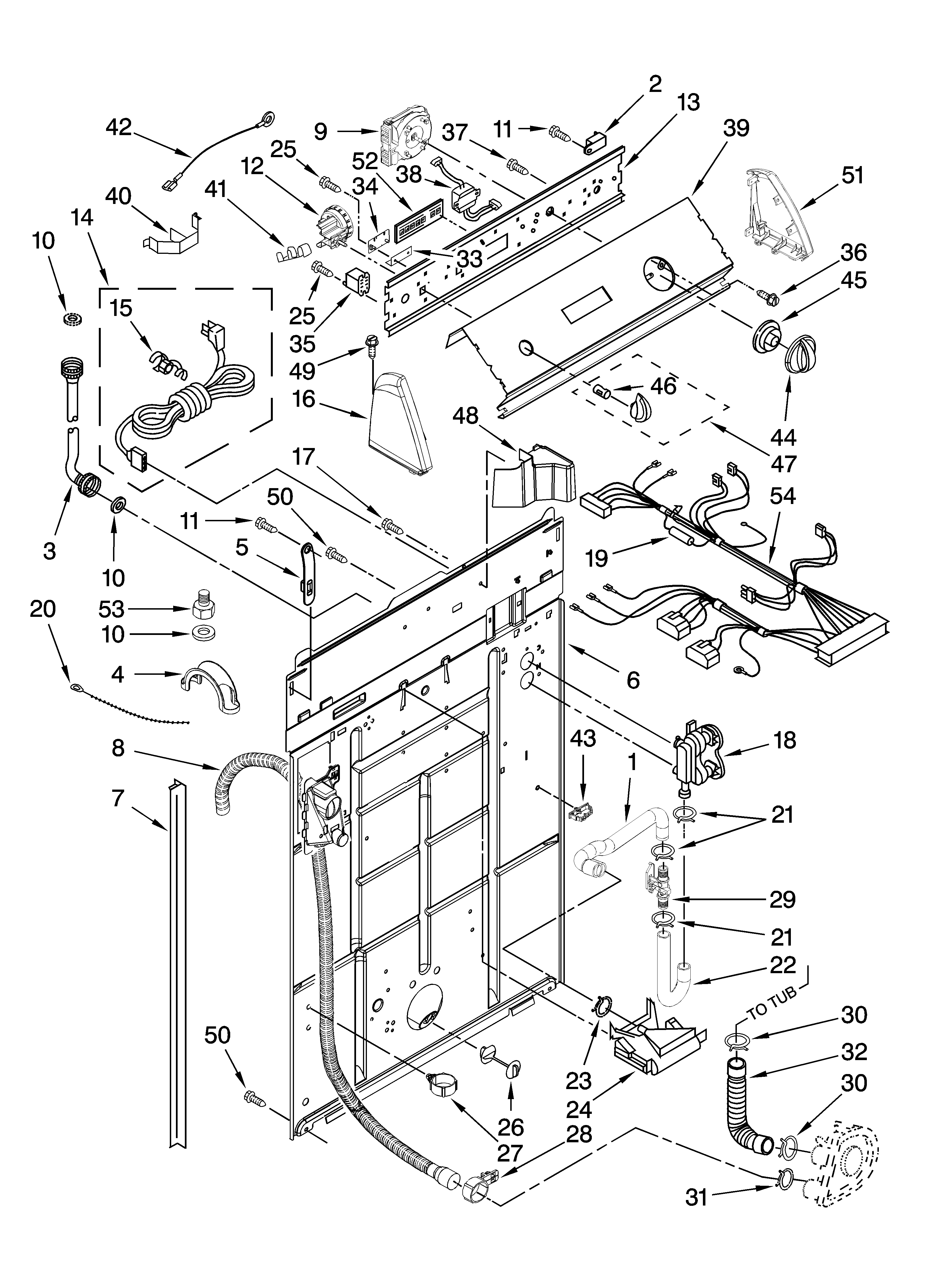 Controls and rear panel parts