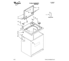 Whirlpool 3RLSQ8033SW1 top and cabinet parts diagram