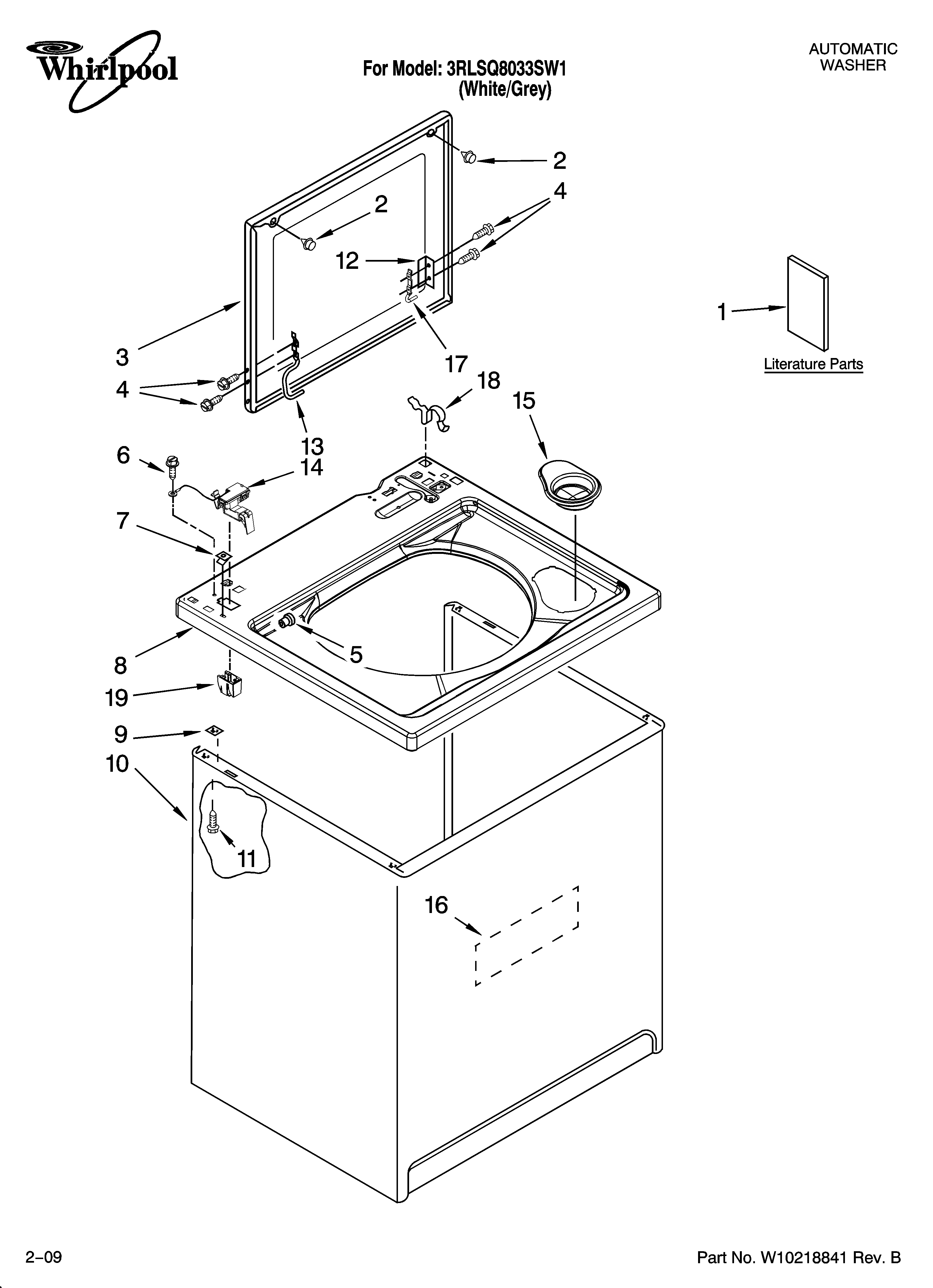 Top and cabinet parts