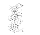 Whirlpool 5ED5FHKXVT00 refrigerator shelf parts diagram