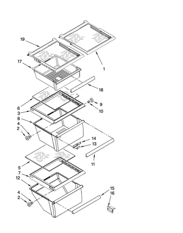 Refrigerator shelf parts