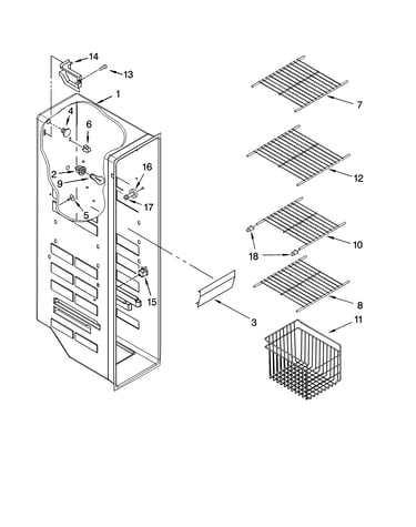 Freezer liner parts