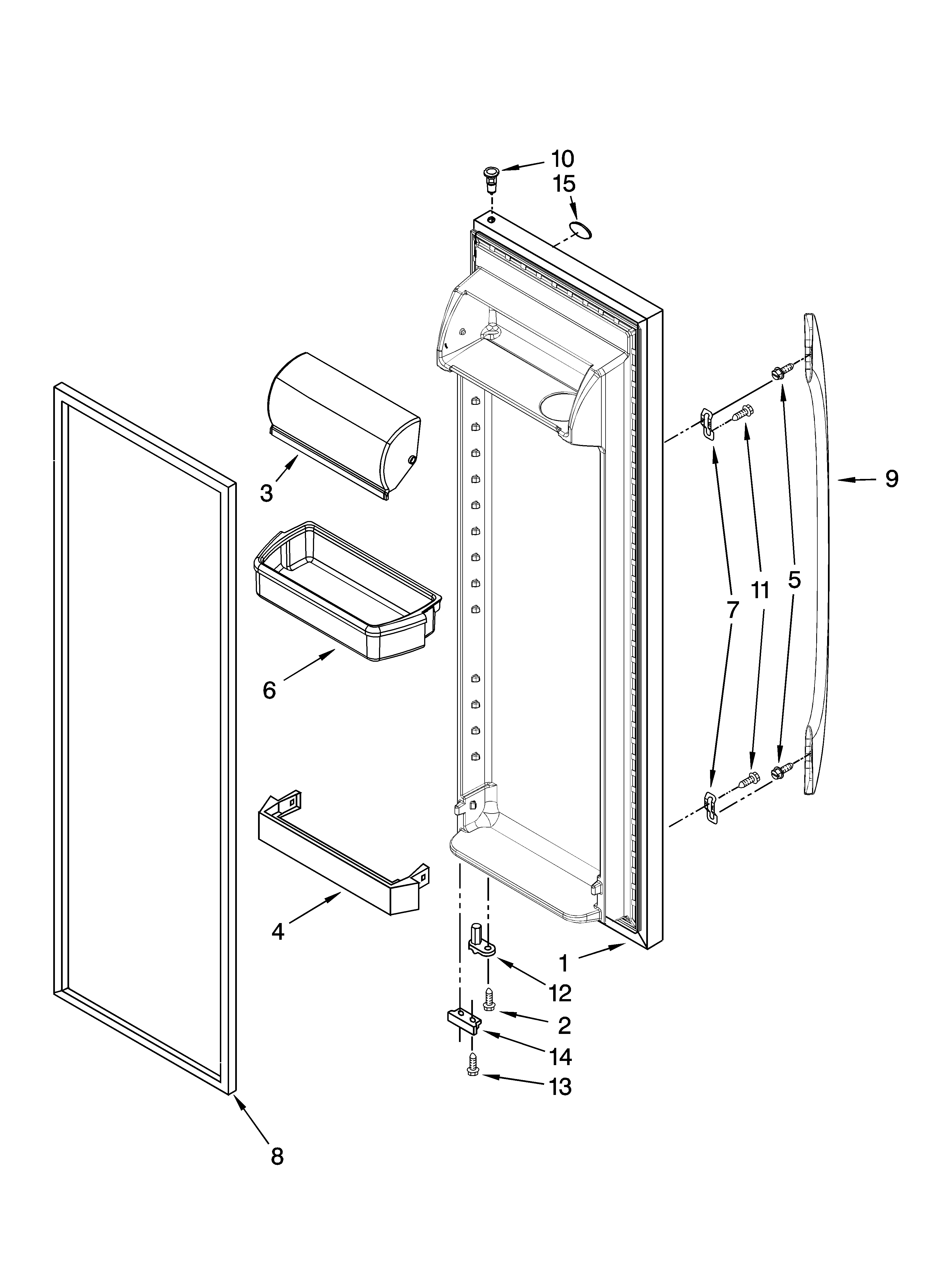 Refrigerator door parts