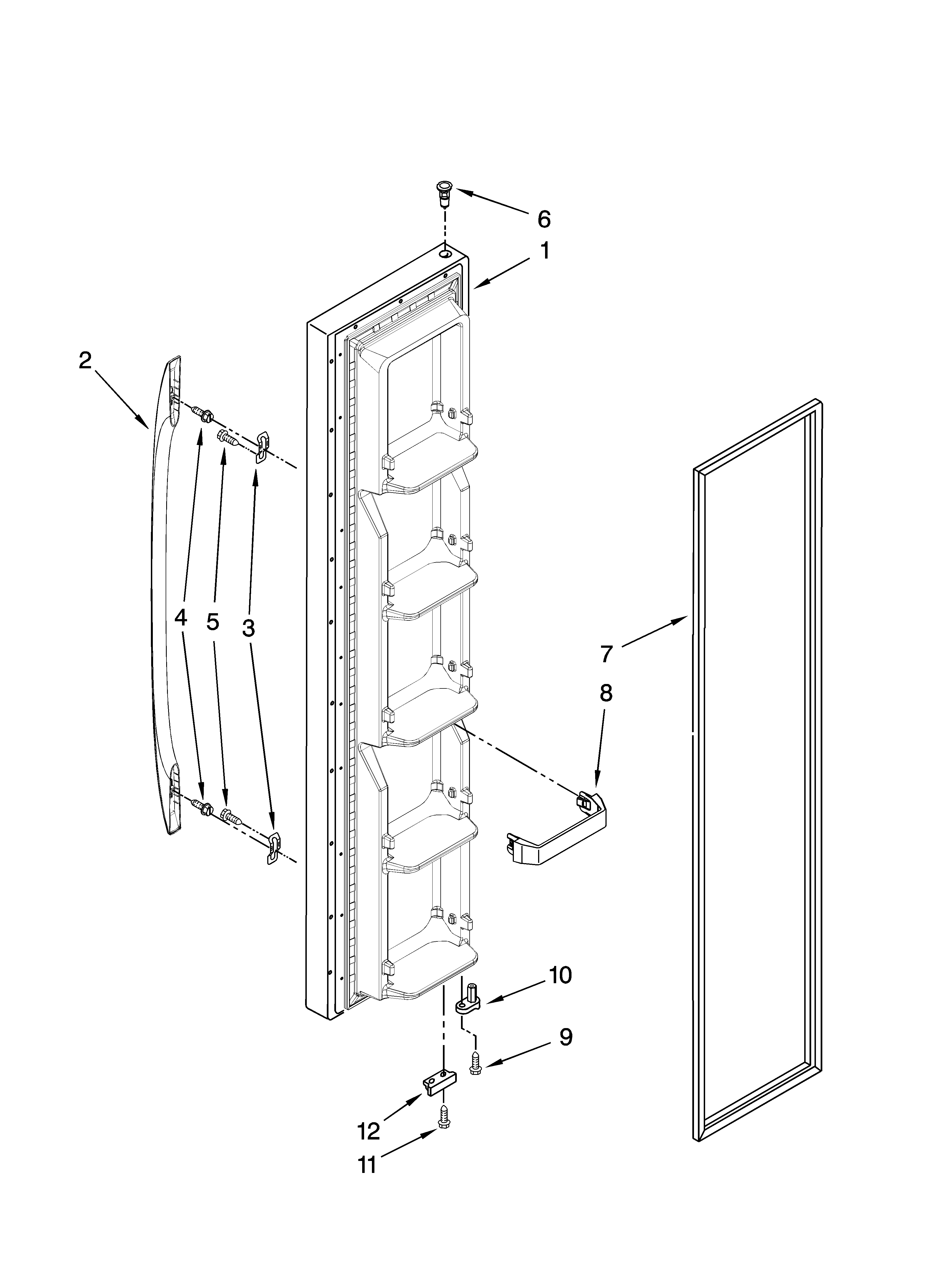 Freezer door parts