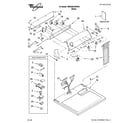 Whirlpool 7MWG66725WW0 top and console parts diagram