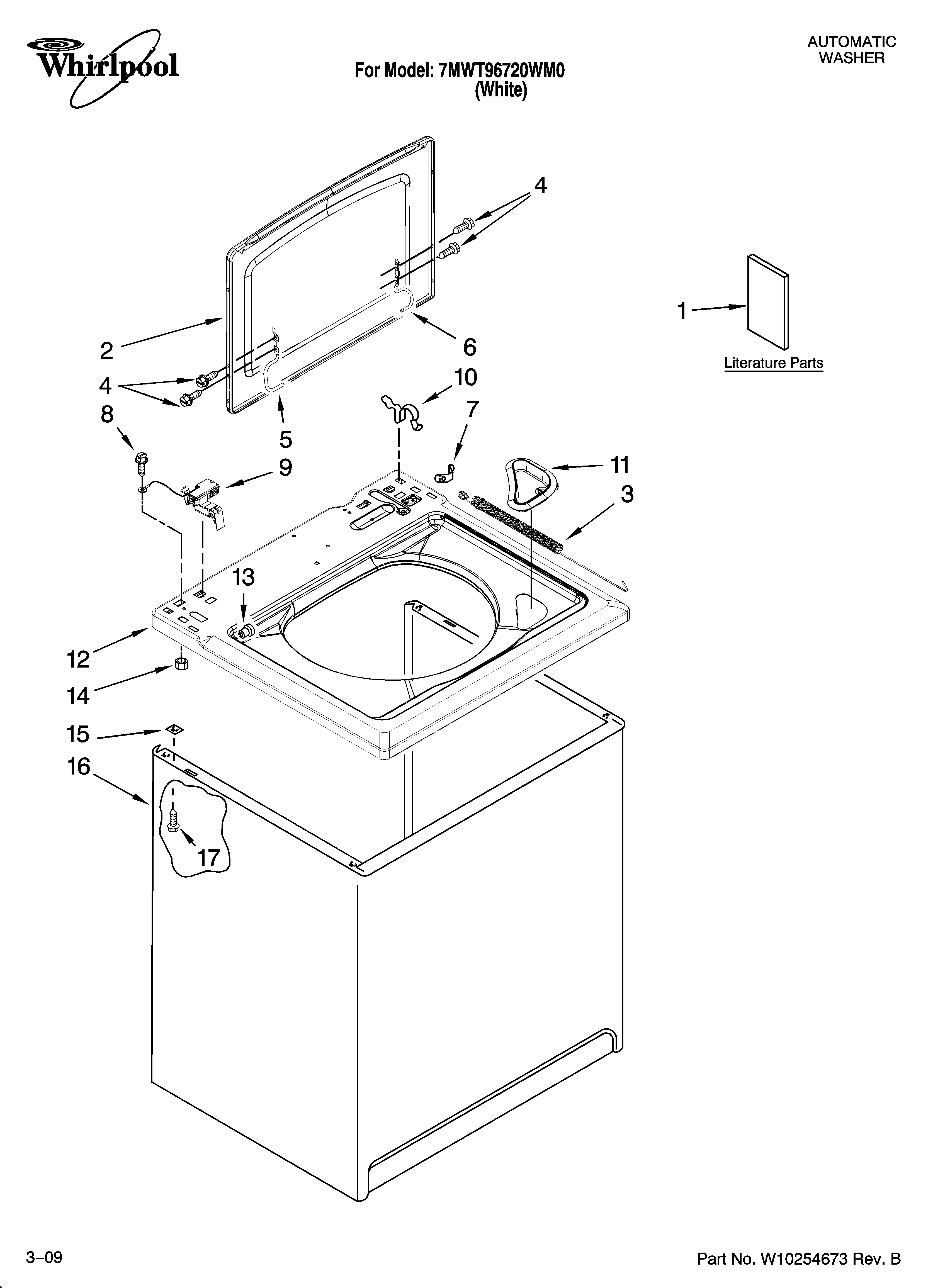 Top and cabinet parts