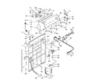 Whirlpool 7MWT99840WW0 controls and rear panel parts diagram