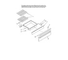 Whirlpool GW397LXUB1 drawer and rack parts diagram