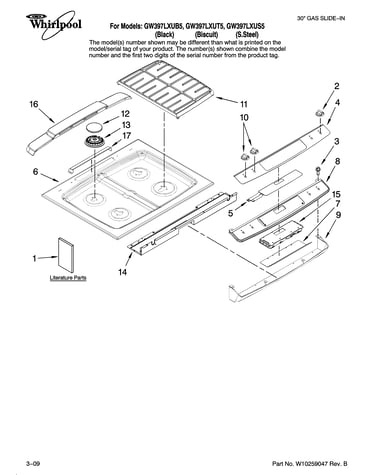 Cooktop parts