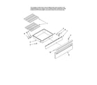 Whirlpool GW397LXUT5 drawer and rack parts diagram