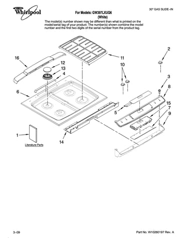 Cooktop parts