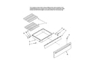 Whirlpool GW397LXUQ6 drawer and rack parts diagram