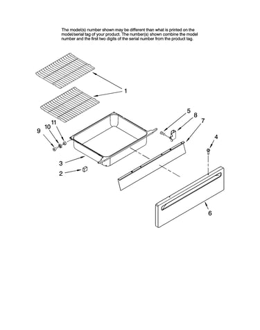 Drawer and rack parts