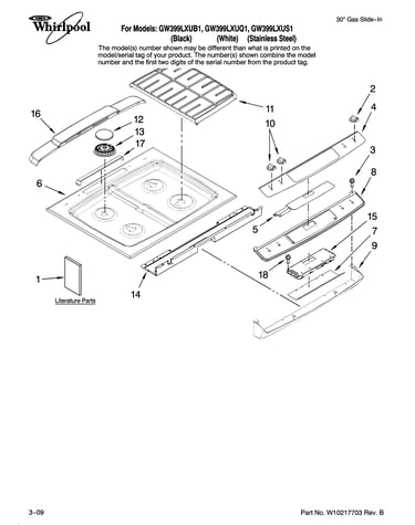 Cooktop parts
