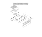 Whirlpool GW399LXUB1 drawer and rack parts diagram