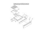 Whirlpool GW399LXUB5 drawer and rack parts diagram