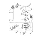 KitchenAid KUDE70FVPA0 pump, washarm and motor parts diagram