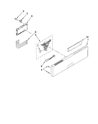 Control panel and latch parts