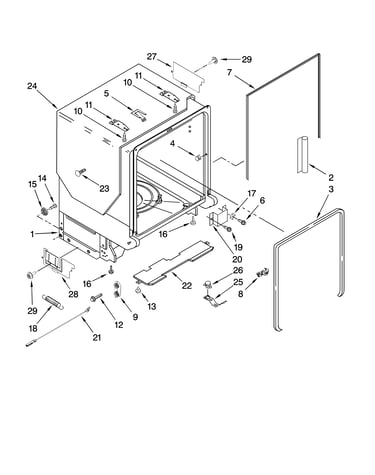 Tub and frame parts
