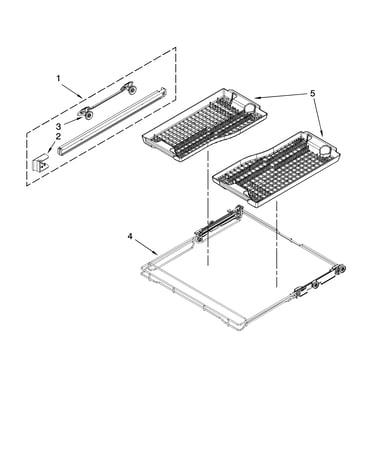 Third level rack and track parts