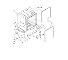 KitchenAid KUDE70FVSS1 tub and frame parts diagram