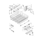 KitchenAid KUDE70FVSS1 upper rack and track parts diagram