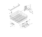 KitchenAid KUDL40CVWH0 upper rack and track parts diagram