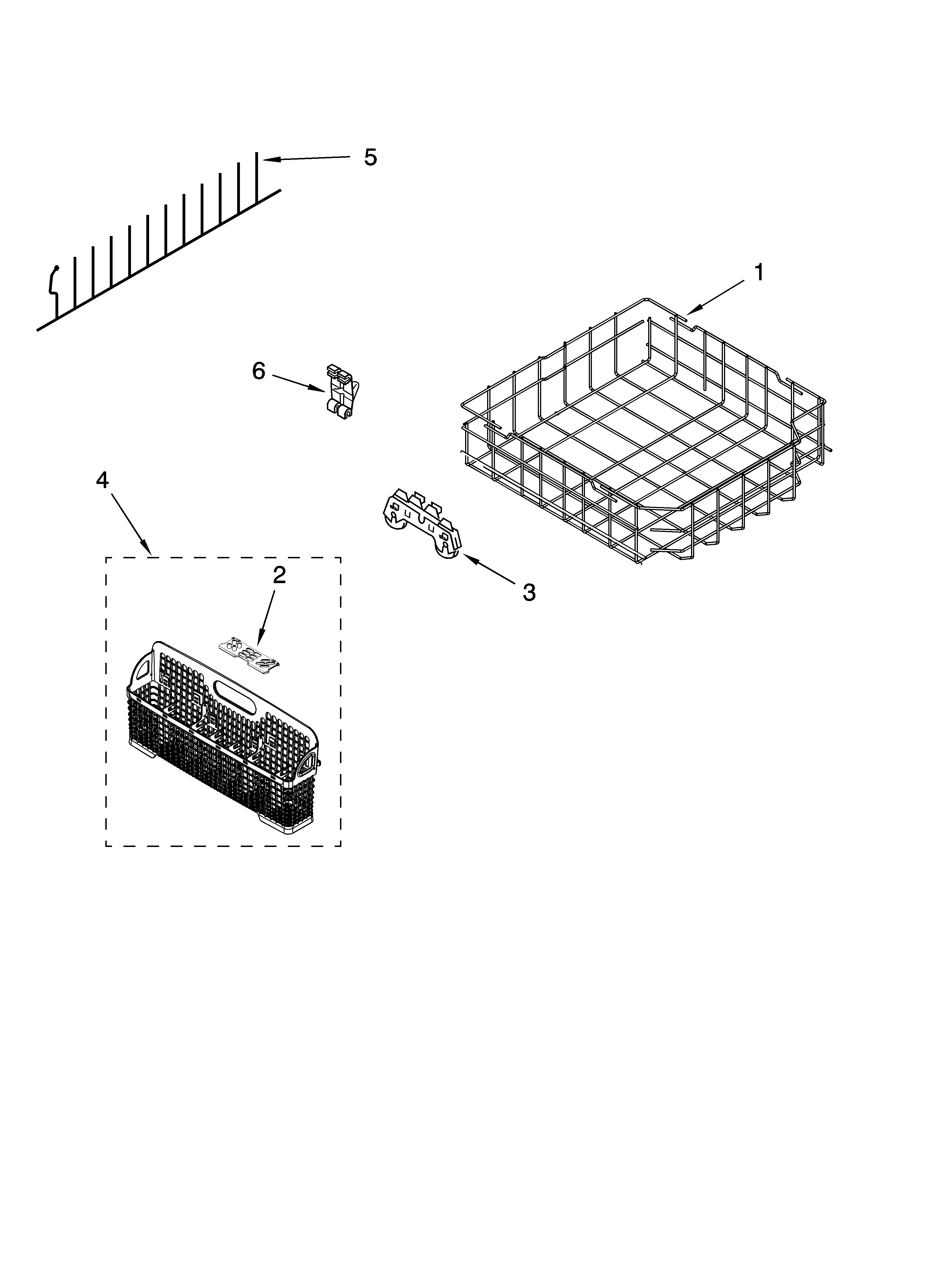 Lower rack parts