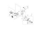 Whirlpool WFW9200SQ03 pump and motor parts diagram